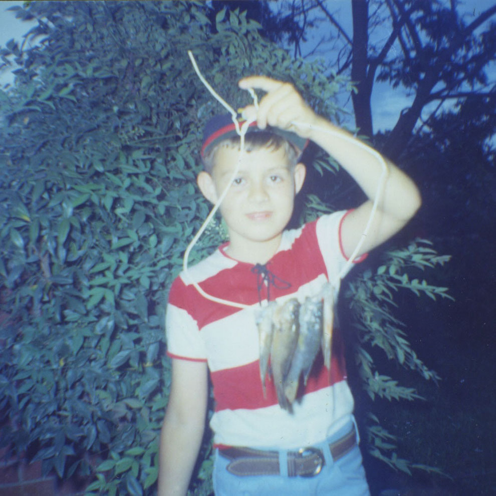 Bubba as a child after a successful fishing trip.